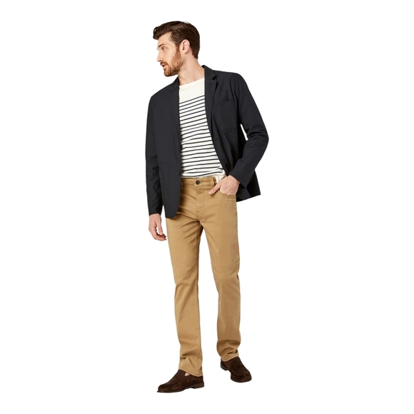 34 Heritage Courage Straight Leg Mid Rise Pants In Khaki Twill Size 30 × 34 NWT - Picture 12 of 16